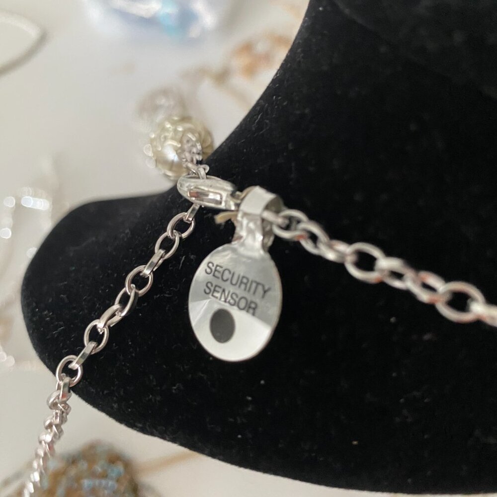 34" Large White Beaded Necklace - Picture 3 of 3